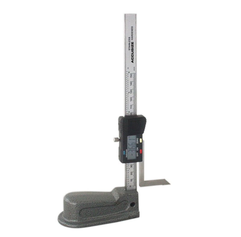 0-6" x 0.001" / 0-150 x 0.01 mm Electronic Digital Height Gauge, 0.0005" Resolution, #0281-0115