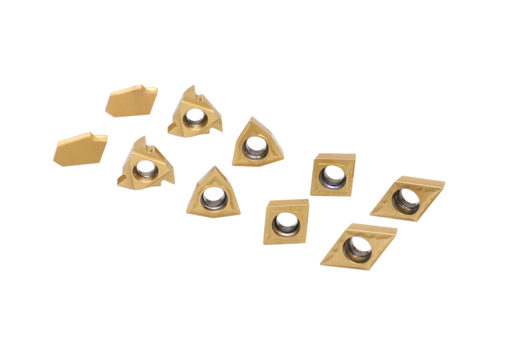 2 Pc of Each Style of Carbide Inserts for 9-Pc Indexable Carbide Turni