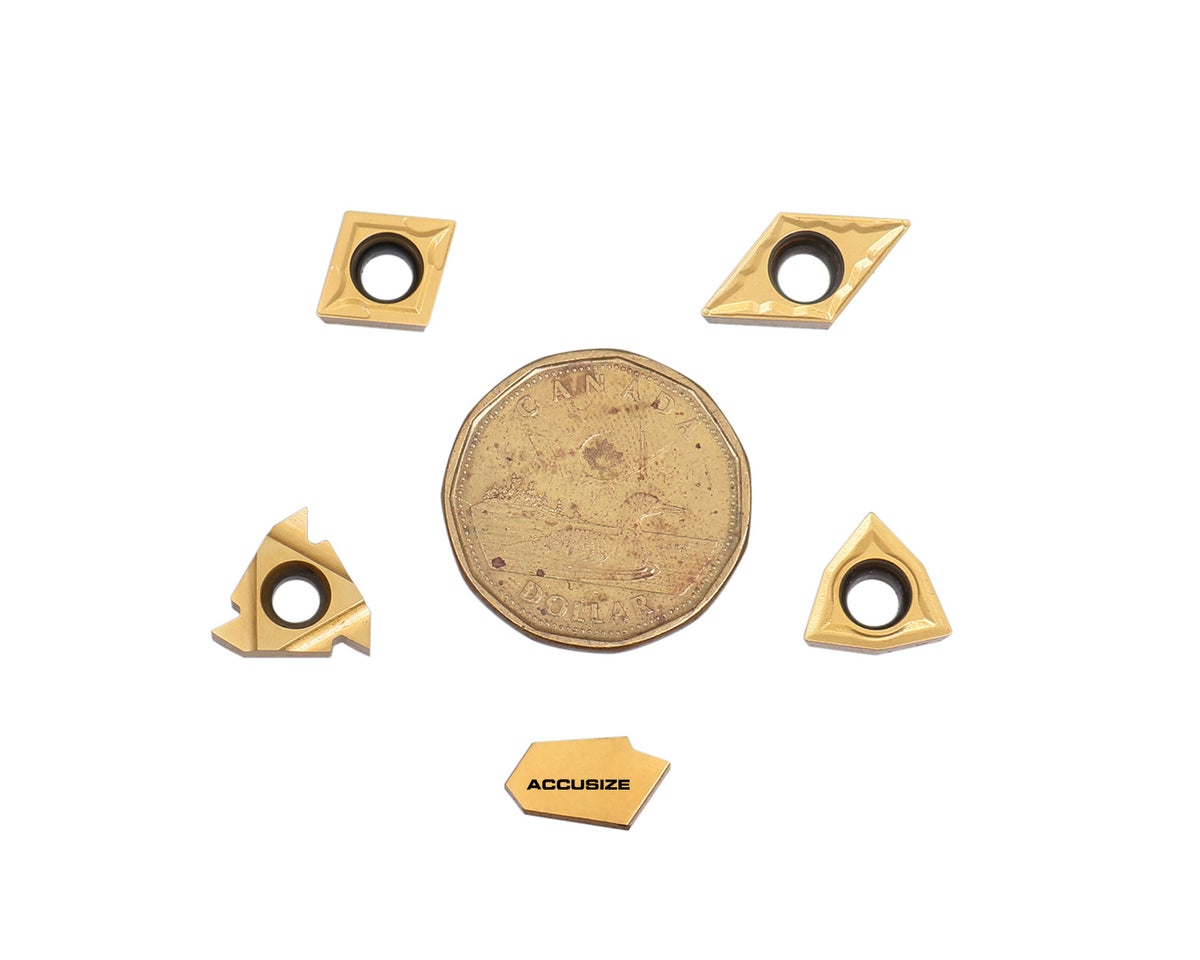 Accusize Industrial Tools 2 Pc of Each Kind of Carbide Inserts for 2988-0034, CVD Coated and Tin Coated, Total 10 Pieces, 2988-0034Inserts