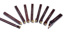 3/8" 9 pièces/jeu, outils de tournage en carbure indexables et barre d'alésage, 2988-0038