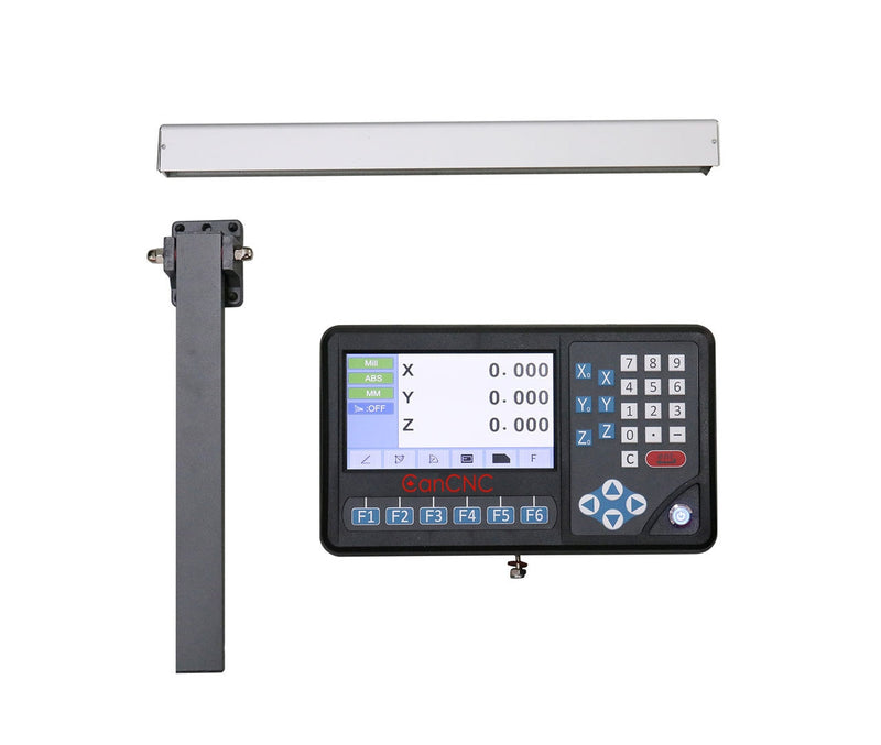 3-Axis Digital Read Out DRO Glass Scale Kit for Milling Machine on Knee (X, Y, Z)