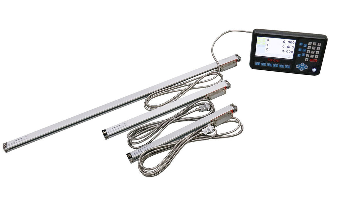 3-Axis Digital Read Out DRO Glass Scale Kit for Milling Machine on Knee (X, Y, Z)