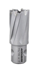 Carbide Tipped Annular Cutter with One-Touch Shank CBN Ground, ANSI Standard, Cutting Depth: 1" or 2"