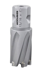 Carbide Tipped Annular Cutter with One-Touch Shank CBN Ground, ANSI Standard, Cutting Depth: 1" or 2"