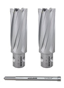 Fraises annulaires à pointe en carbure de 1 po x 2 po de profondeur avec tige à une touche avec une goupille pilote,