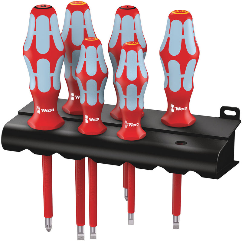 Wera 3165 i/6 Screwdriver set, stainless and rack, 6pieces