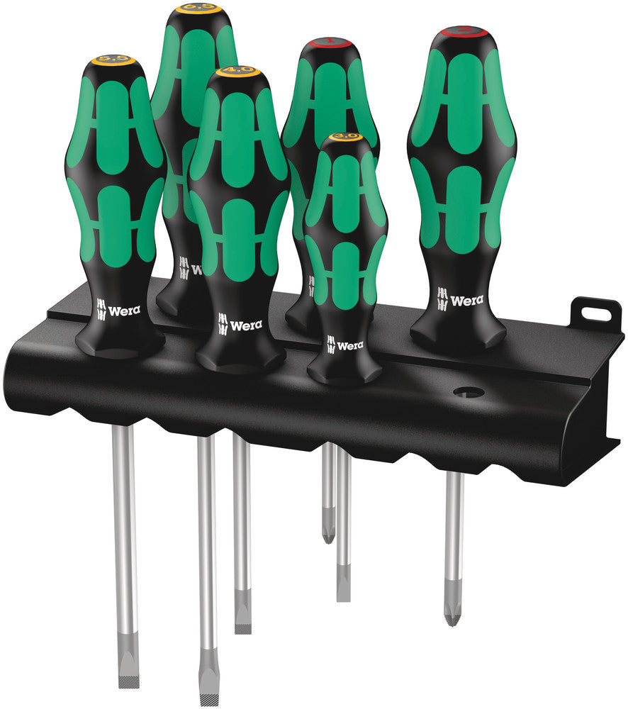 Wera 334/6 Rack screwdriver set Kraftform Plus Lasertip and rack, SKU #5105650001