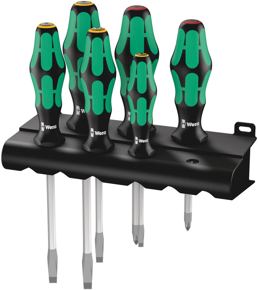 Wera 334 SK/6 Jeu de tournevis pour rack Kraftform Plus Lasertip et rack, 6 pièces