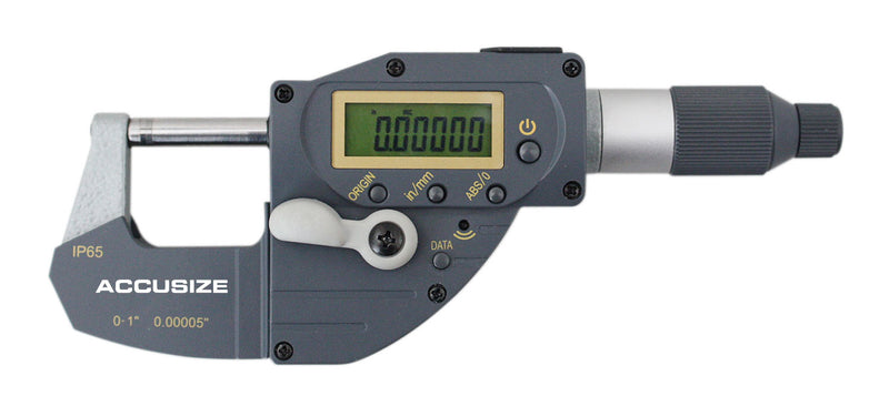Bluetooth Digital Quick Micrometer, Absolute Origin Speed Mic Snap Indicating Lever Action, Gage IP65 Coolant Proof, Built In Wireless Transmission