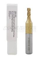 Fraises d'extrémité H.S.S., revêtues d'étain, 4 cannelures