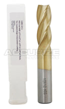 Fraises d'extrémité H.S.S., revêtues d'étain, 4 cannelures