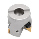 Fraise de face indexable, 90 degrés, râteau positif avec inserts TPG322, corps nickelé