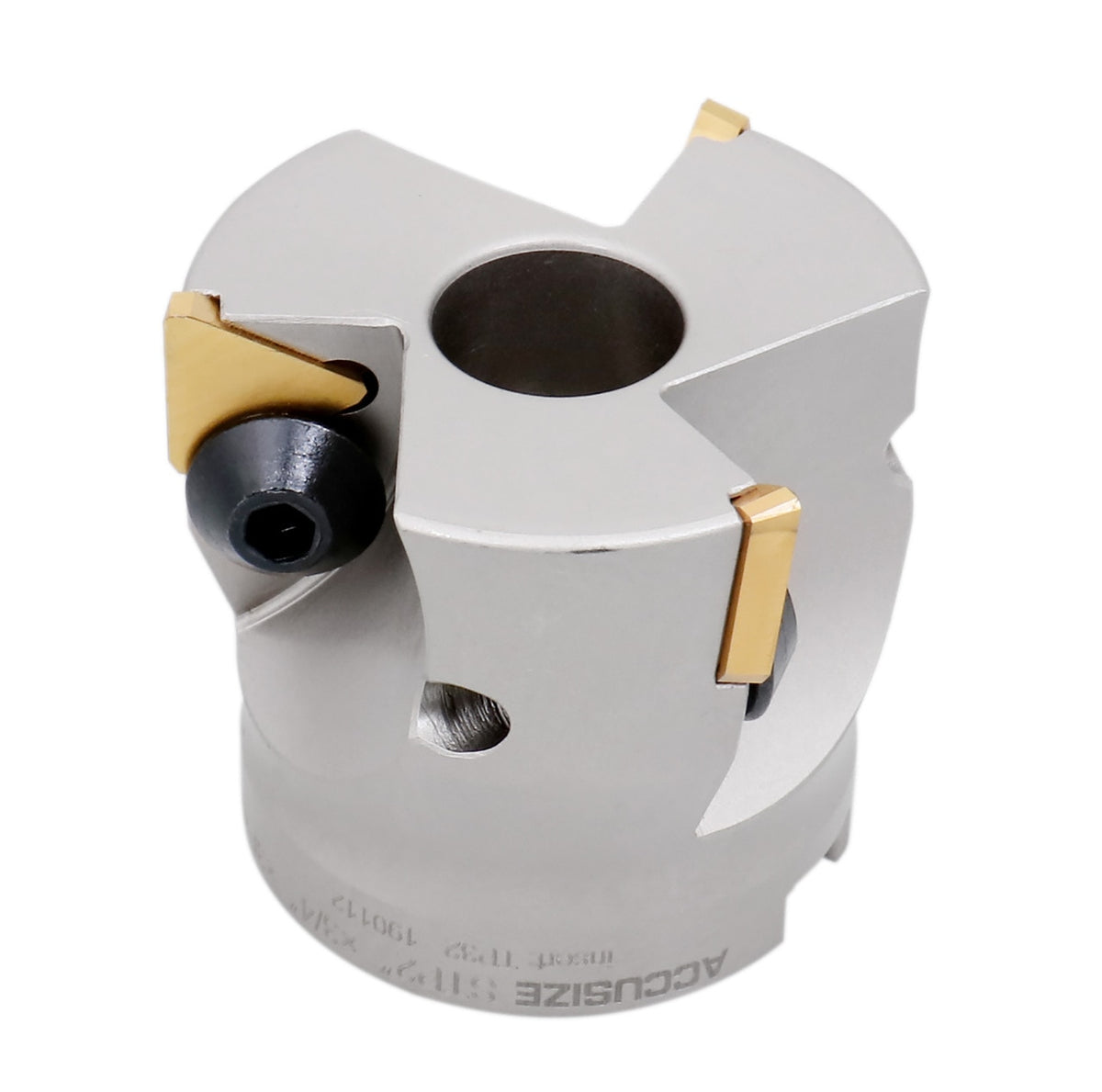 Indexable Face Shell Milling Cutter, 90 Deg., Positive Rake with TPG322 Inserts, Nickel-Plated Body