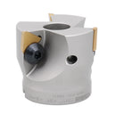 Fraise de face indexable, 90 degrés, râteau positif avec inserts TPG322, corps nickelé