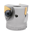 Fraise de face indexable, 90 degrés, râteau positif avec inserts TPG322, corps nickelé