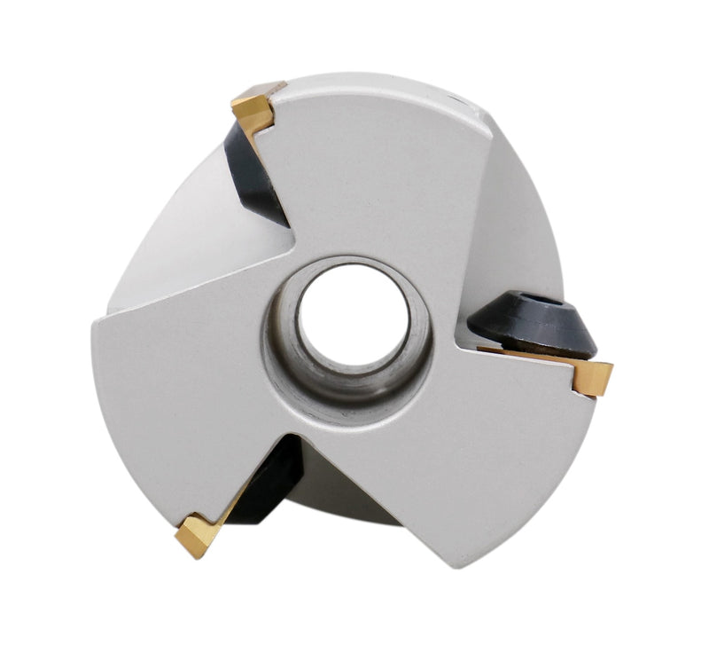 Indexable Face Shell Milling Cutter, 90 Deg., Positive Rake with TPG322 Inserts, Nickel-Plated Body