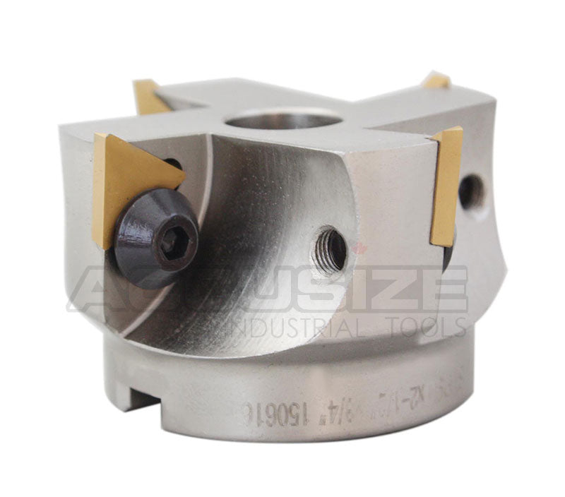 Indexable Face Shell Milling Cutter, 90 Deg., Positive Rake with TPG322 Inserts, Nickel-Plated Body