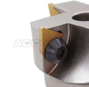 Fraise de face indexable, 90 degrés, râteau positif avec inserts TPG322, corps nickelé