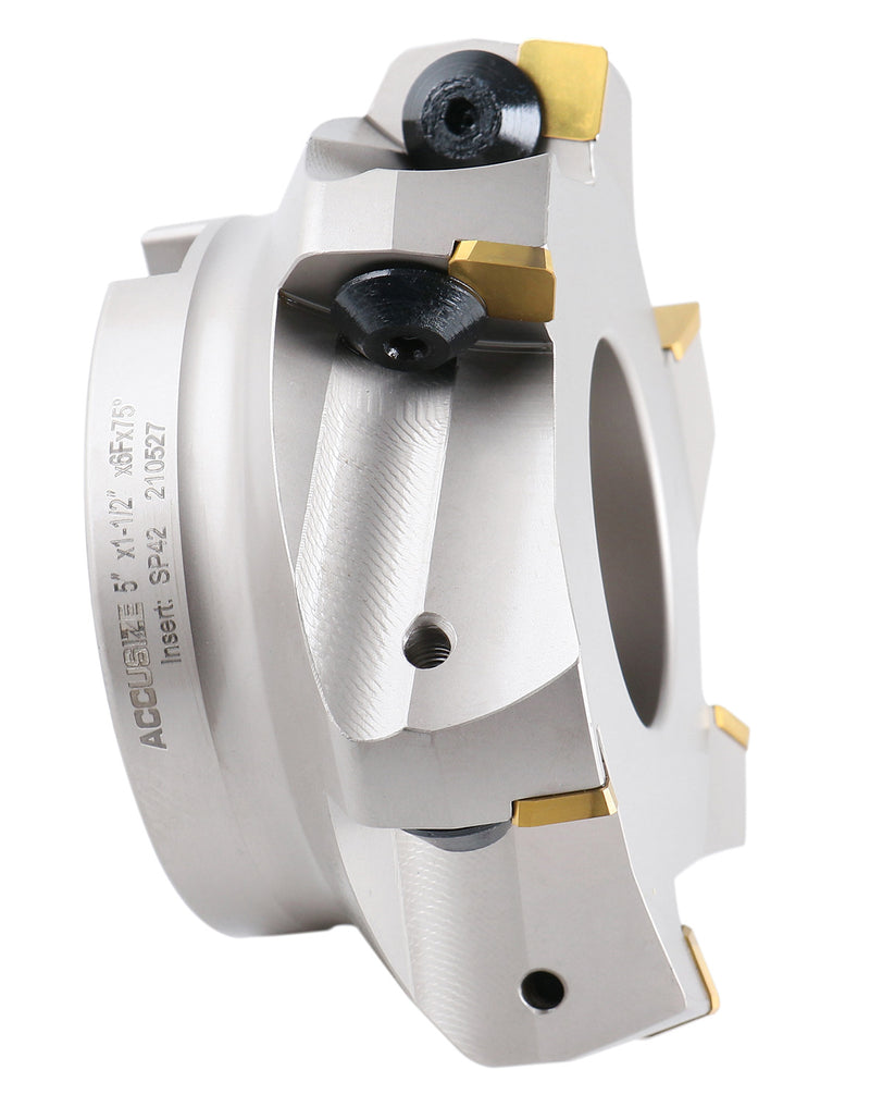 Mill Finish Rake 75 Degree Positive Rake Indexable Face Milling Cutters, with SPG422 Ca
