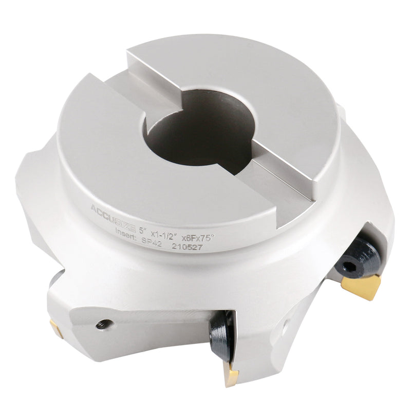Mill Finish Rake 75 Degree Positive Rake Indexable Face Milling Cutters, with SPG422 Ca
