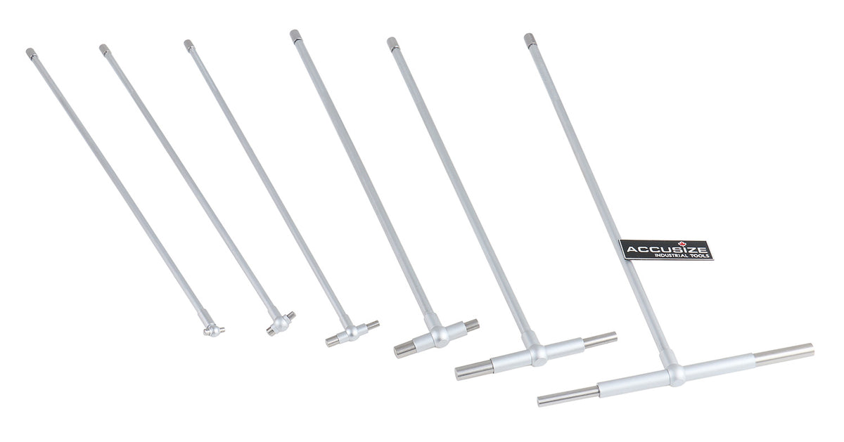 5/16" - 6 Inch, 6ps/Set, 12" Long Reach Telescoping Gage, 3602-5012