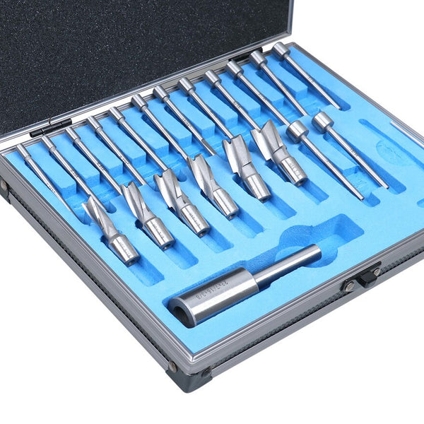 21 Piece High Speed Steel Interchangeable Pilot Counterbore Set, Imper