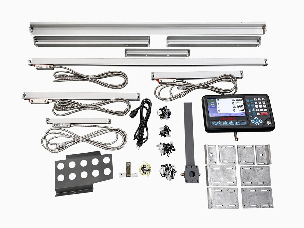 4-Axis DRO for Milling Machine Package on Quill, Glass Scale, DITRON