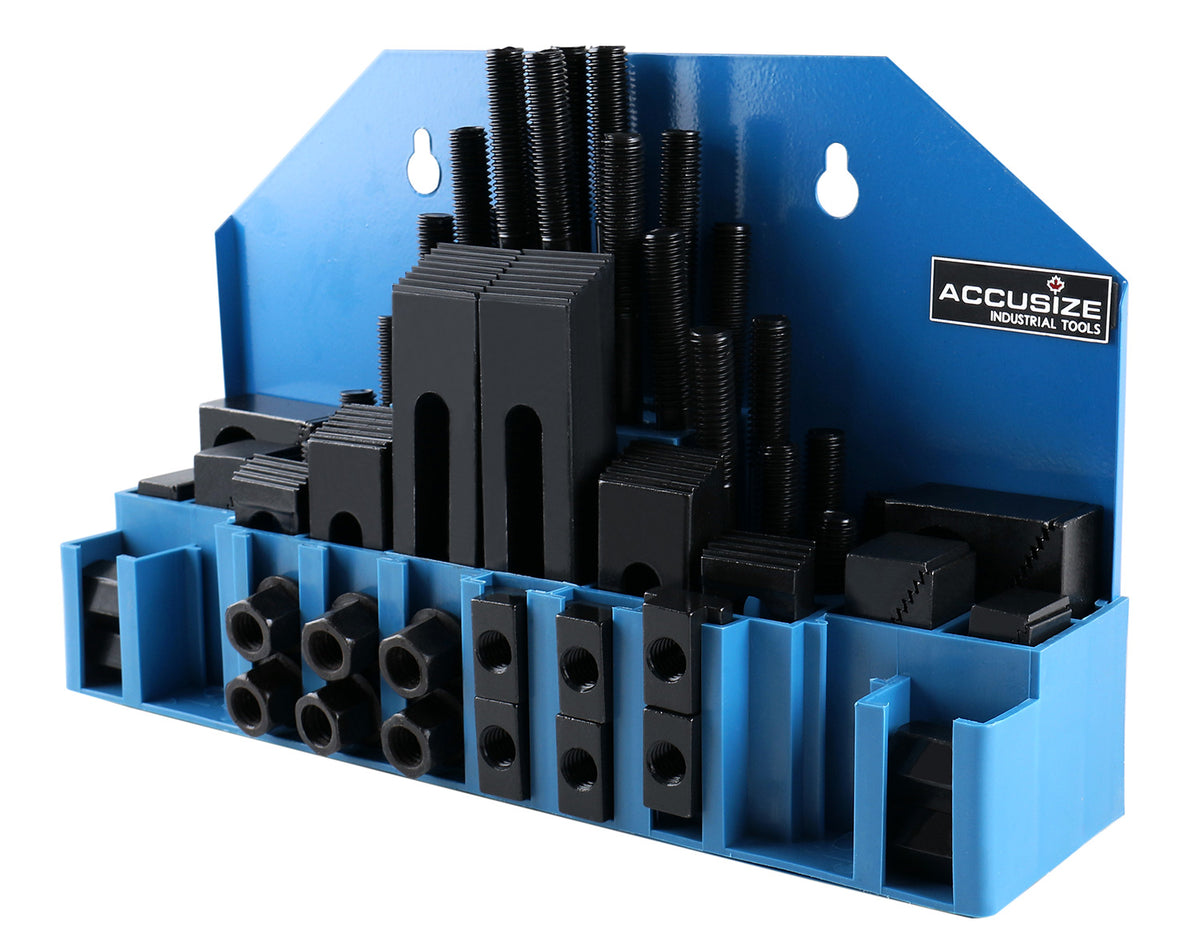 58 Pcs Deluxe Steel Clamping Kits, Table Slot 5/8'', Stud Size 1/2''-13, 4230-2626