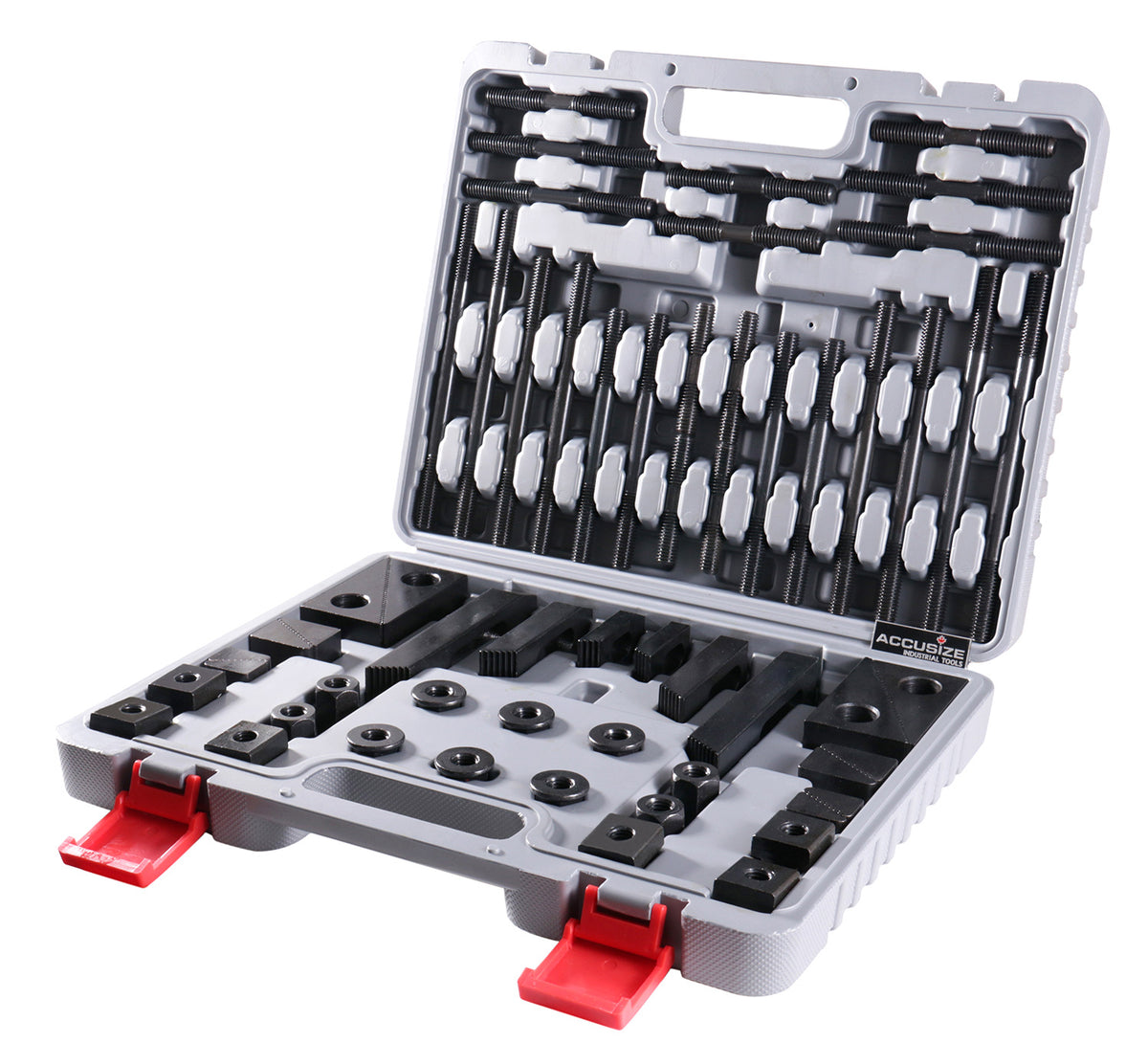 58 Pc Deluxe Steel Clamping Kit, Table Slot 11/16", Stud Size 1/2"-13, 4230-2627