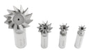 4 Pc 60 Degree H.S.S. Dovetail Angular Cutters, Right Hand Weldon Shank, 4400-6206