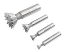 4 Pc 60 Degree H.S.S. Dovetail Angular Cutters, Right Hand Weldon Shank, 4400-6206