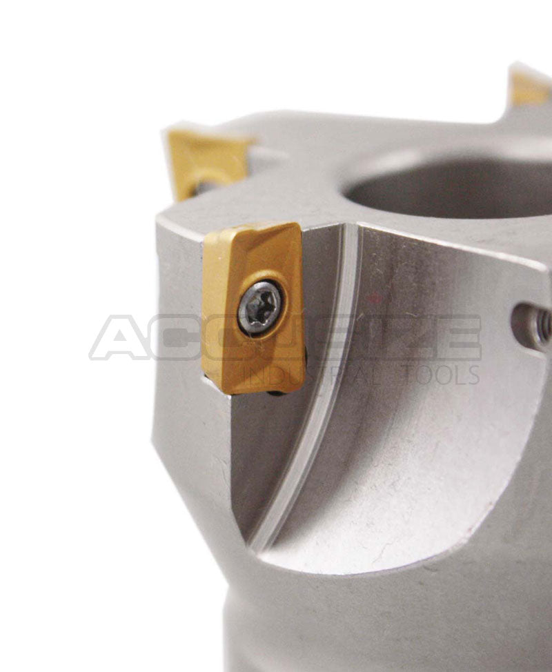 2" x 3/4" 90 Deg. Fraise à épaules carrées indexables avec inserts APKT, #4508 -0012B