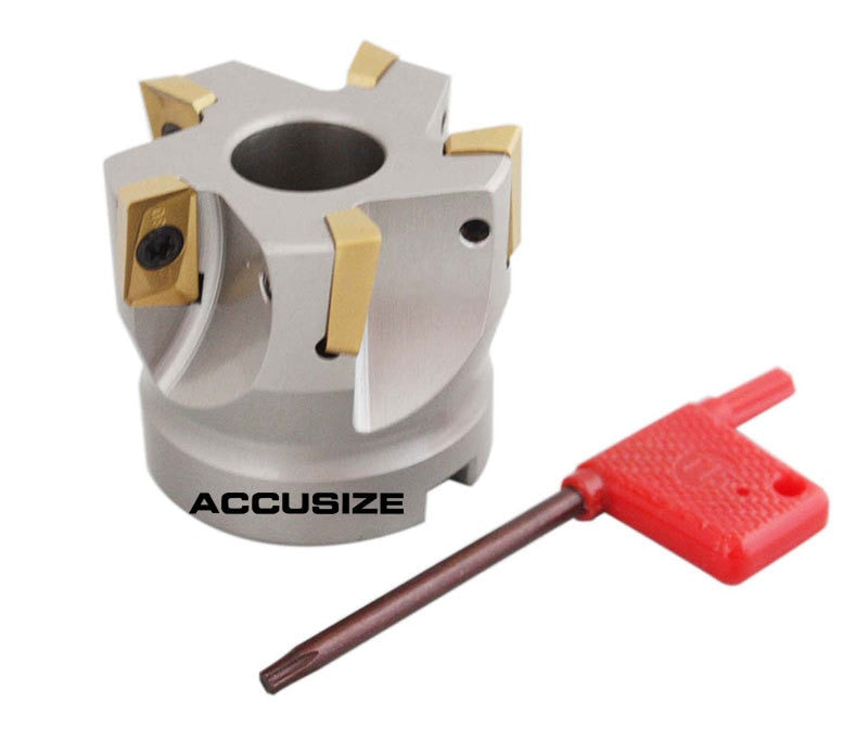 2" x 3/4" 90 Deg. Square Shoulder Indexable Face Mill plus 15 pc of APKT1604 Inserts, #4508-0012B+0056-1604