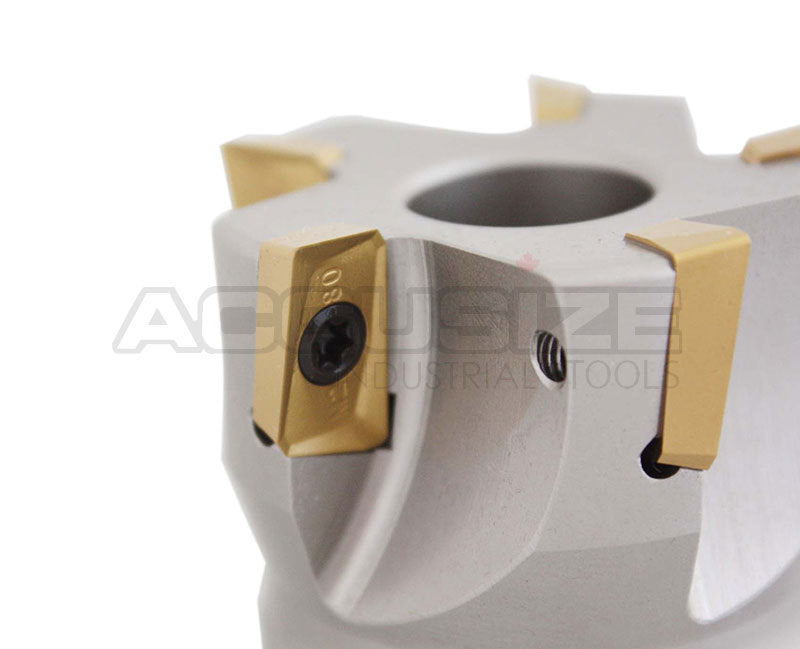 2" x 3/4" 90 Deg. Moulin à épaules carrées indexables avec 15 inserts APKT1604