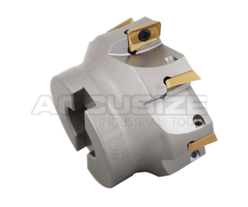 3" x 1" 90 Deg. Square Shoulder Indexable Face Mill plus 17 pc of APKT1604 Inserts, #4508-0018+0056-1604