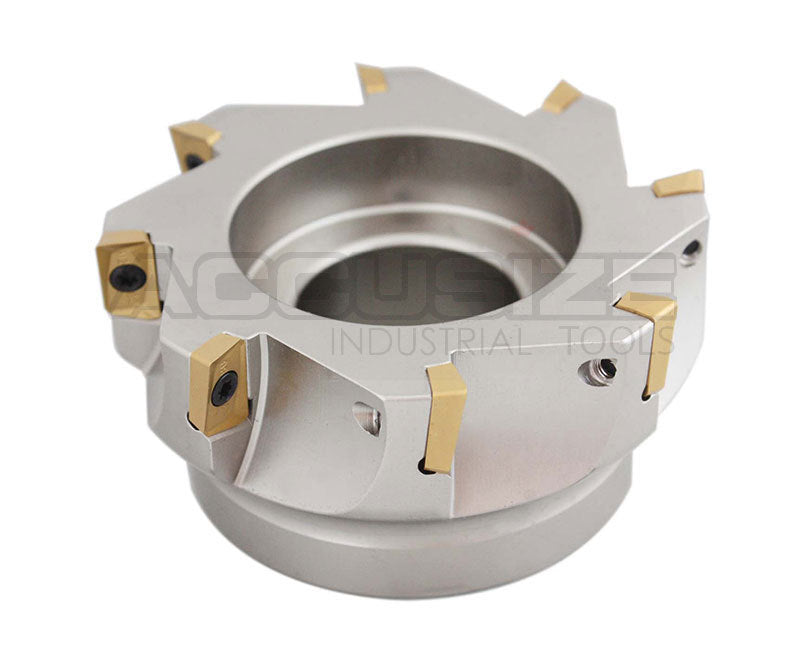 4" x 1-1/2" 90 Deg. Fraise de visage à épaules carrées indexables avec 18 inserts APKT1604, #4508 -0020+0056-1604