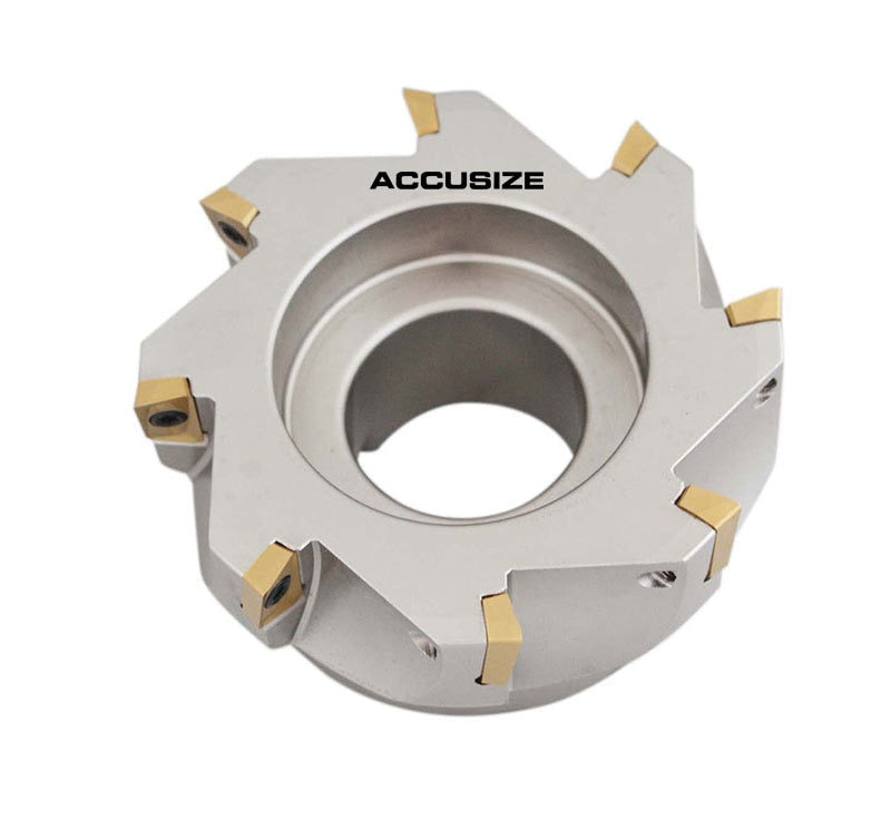 4" x 1-1/2" 90 Deg. Fraise de visage à épaules carrées indexables avec 18 inserts APKT1604, #4508 -0020+0056-1604