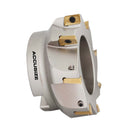 4" x 1-1/2" 90 Deg. Fraise de visage à épaules carrées indexables avec 18 inserts APKT1604,