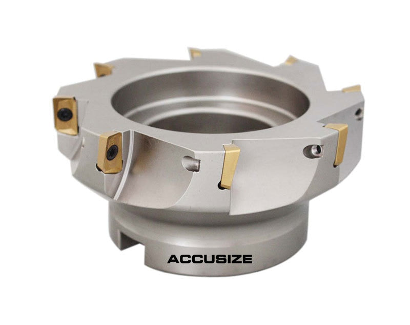 5" x 1-1/2" 90 Deg. Square Shoulder Indexable Face Mill w/ 18 APKT1604 Inserts, #4508-0022B+0056-1604