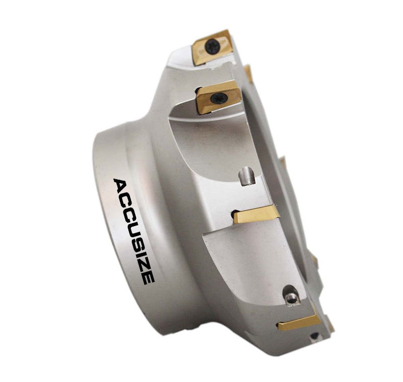 5" x 1-1/2" 90 Deg. Square Shoulder Indexable Face Mill w/ 18 APKT1604 Inserts, #4508-0022B+0056-1604