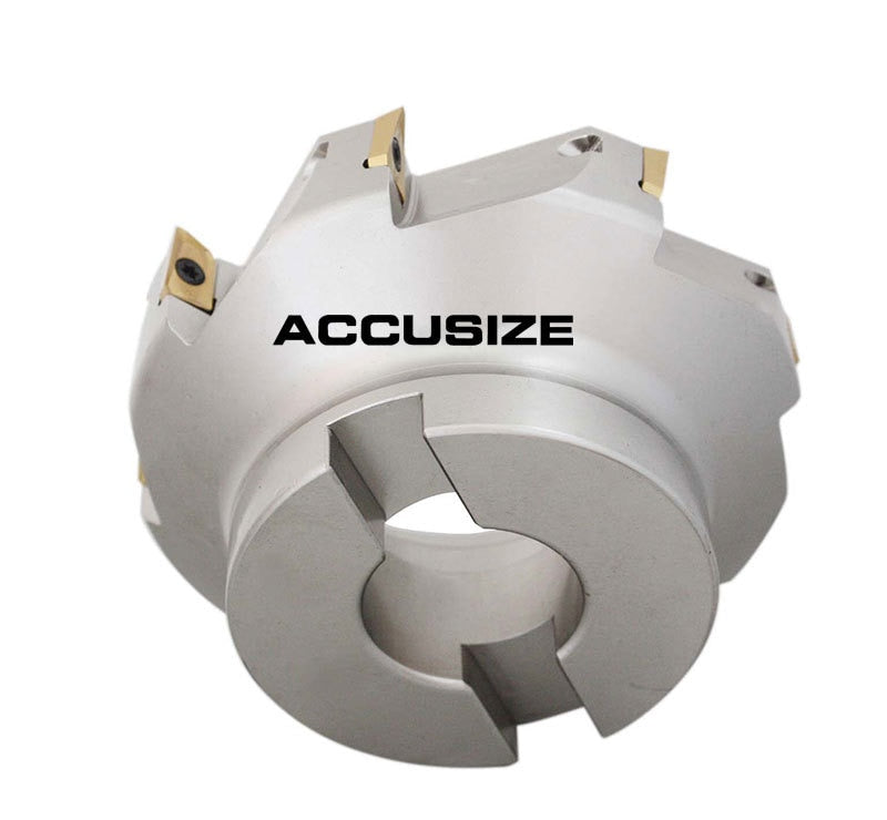 5" x 1-1/2" 90 Deg. Square Shoulder Indexable Face Mill w/ 18 APKT1604 Inserts, #4508-0022B+0056-1604