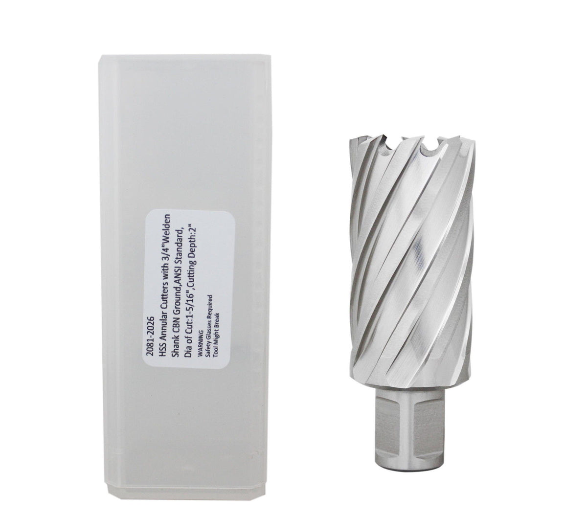 Fraises annulaires H.S.S. de 2" Profondeur de coupe avec tige Weldon 3/4" ou 1-1/4 po, sol CBN, norme ANSI