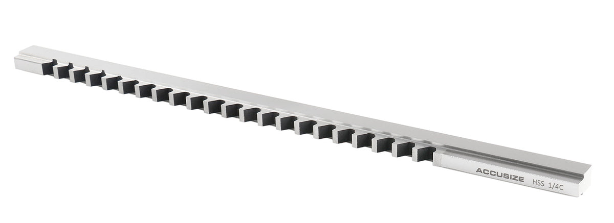 '- 1/4'' to C, Hss Keyway Broach, Fractional, Imperial, 5000-0018