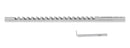 3Mm-A Ckeyway Broach, 13/64'' to 1-1/8'' Length of Cut, Requires 1 Shim, 5001-0004