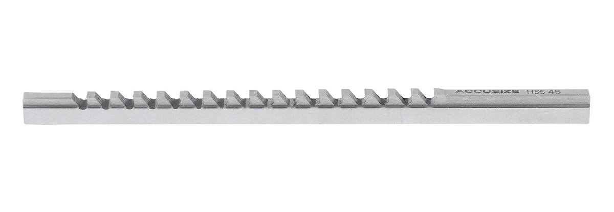4Mm-B Keyway Broach, 19/64'' to 1-11/16'' Length of Cut, Requires 1 Shim, 5001-0006