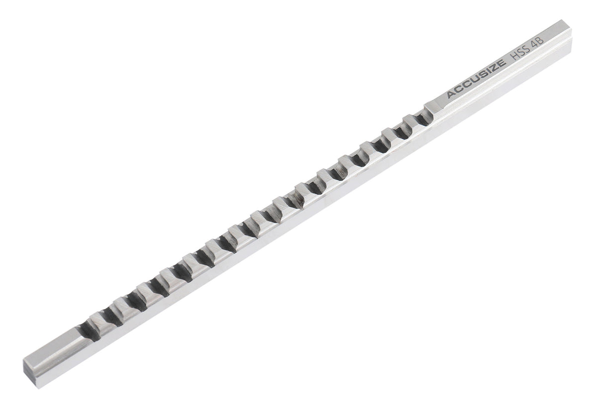 4Mm-B Keyway Broach, 19/64'' to 1-11/16'' Length of Cut, Requires 1 Shim, 5001-0006