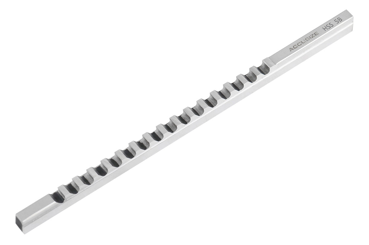 5Mm-B Keyway Broach, 19/64'' to 1-11/16'' Length of Cut, Requires 1 Shim, 5001-0008