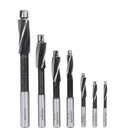 508S-007M, 7pcs/set HSS Solid Capscrew Counterbore Sets, 3 Flute, Metric