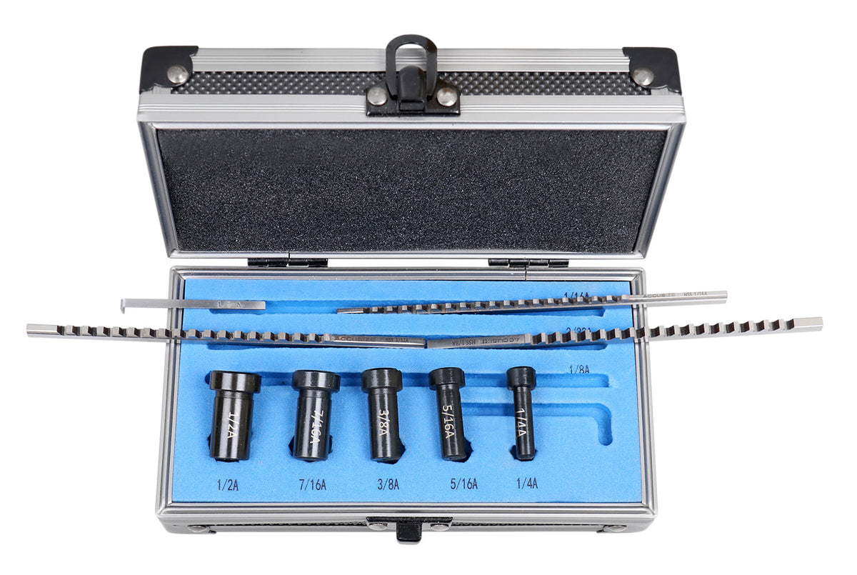 5100-0001, No.00 Precision H.S.S. Keyway Broach Sets