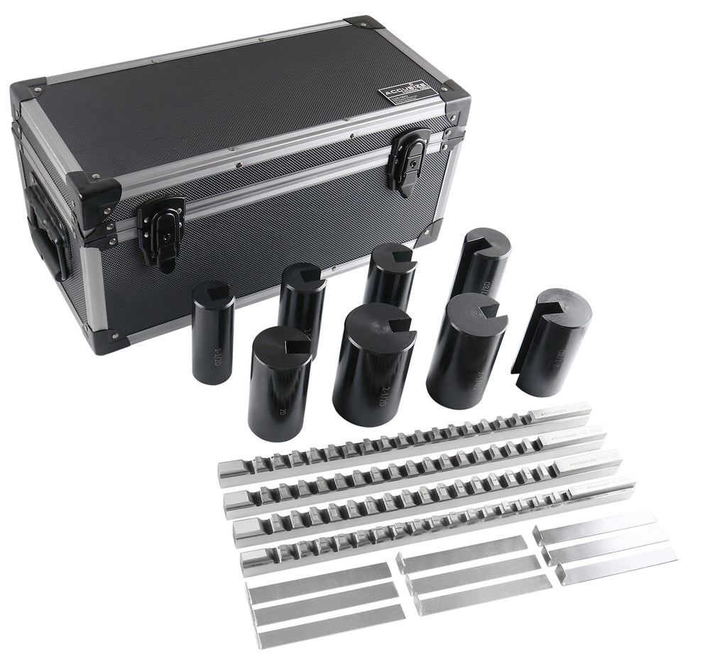 Key Broaching Set 5100-0042, No.40A 32 Combinations HSS Keyway Broach Sets